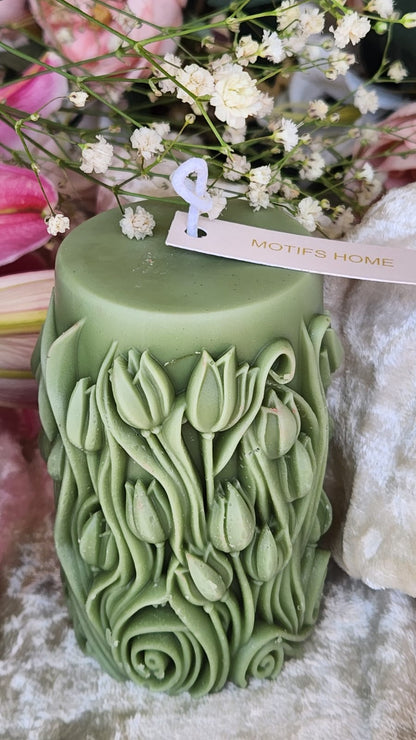 Garden Pillar Candle