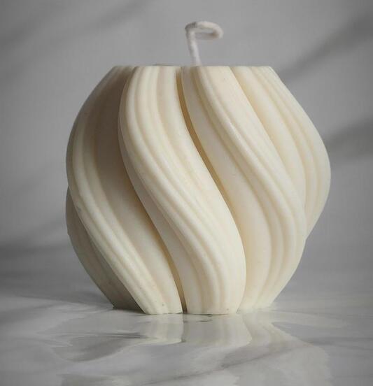 Twirl Pillar Candle