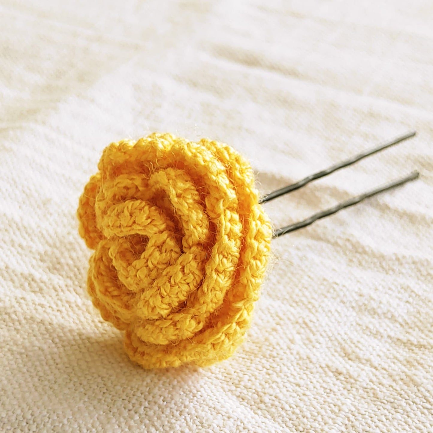 Rose Hair Pin Crochet