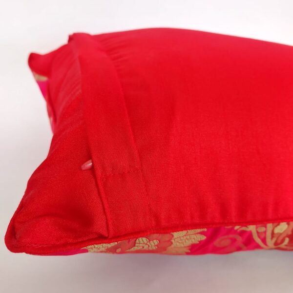 Red Brocade Cushion Cover (Single Piece)