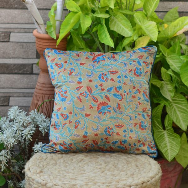 Sky of Flowers Cushion Cover (Single Piece)